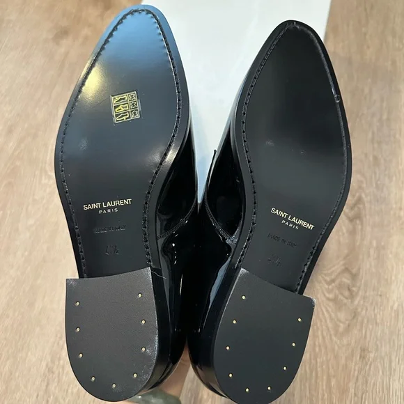 Saint Laurent Men’s Adrien Derbies in Glazed Leather - Picture 5 of 5